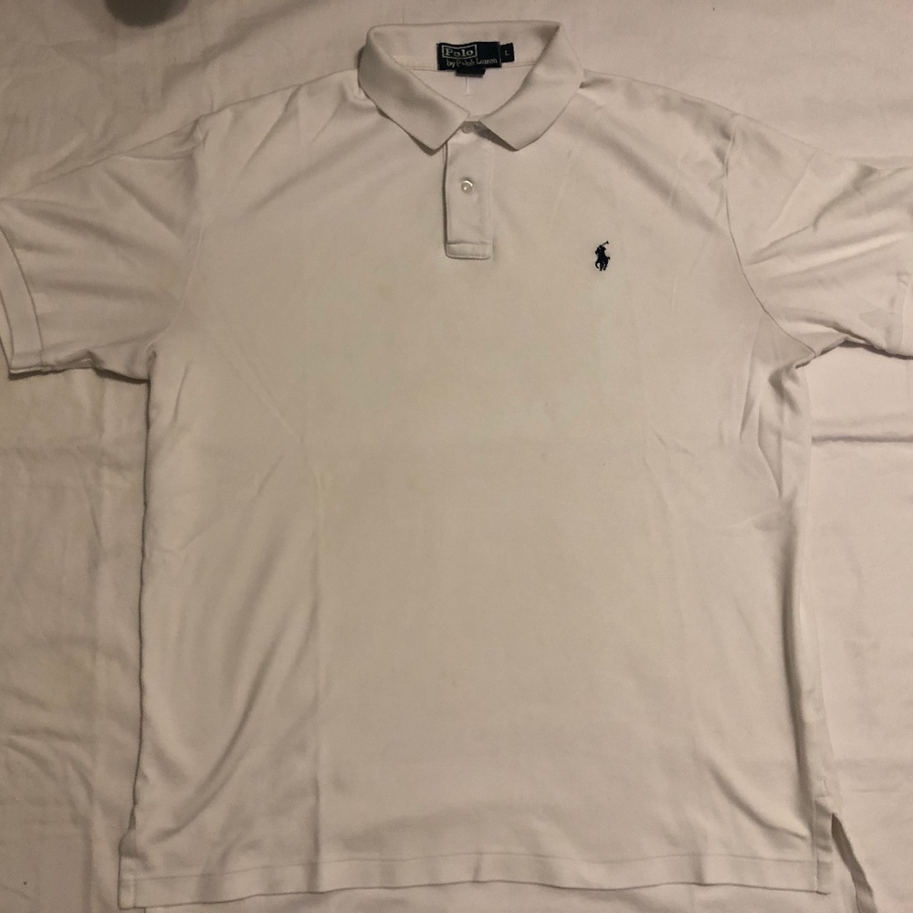 Mens POLO by RALPH LAUREN White Polo Shirt * Size